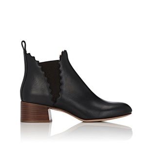 Chloe “Lauren” Scalloped Chelsea Boots in size 36